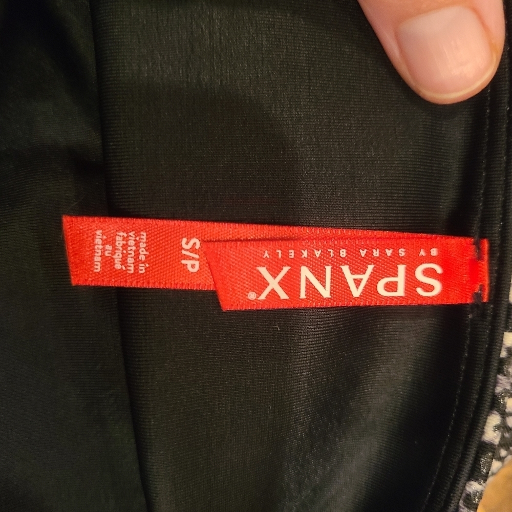 NEW Spanx Faux Leather Snake Skin Shine Leggings Womens Medium Stretch Gray Blk - Picture 8 of 10